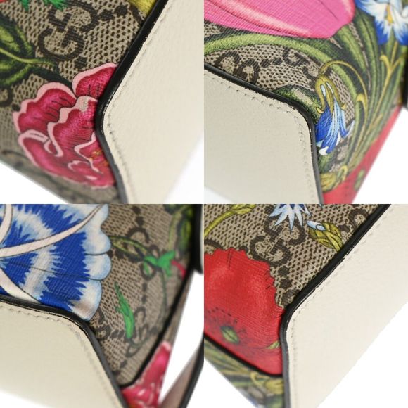 Gucci Gg Pattern Ophidia Flora Shoulder #81748G10B - Picture 7 of 15
